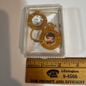 Reversible Elvis Set- Vintage Necklace and Keychain